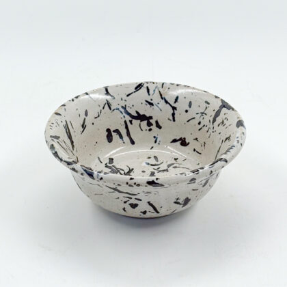 Tazon Japones 13x5cm-Blanco Manchas Lumbre