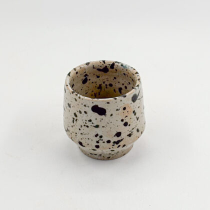 Vaso Angular 8oz-Blanco Jaspeado Negro