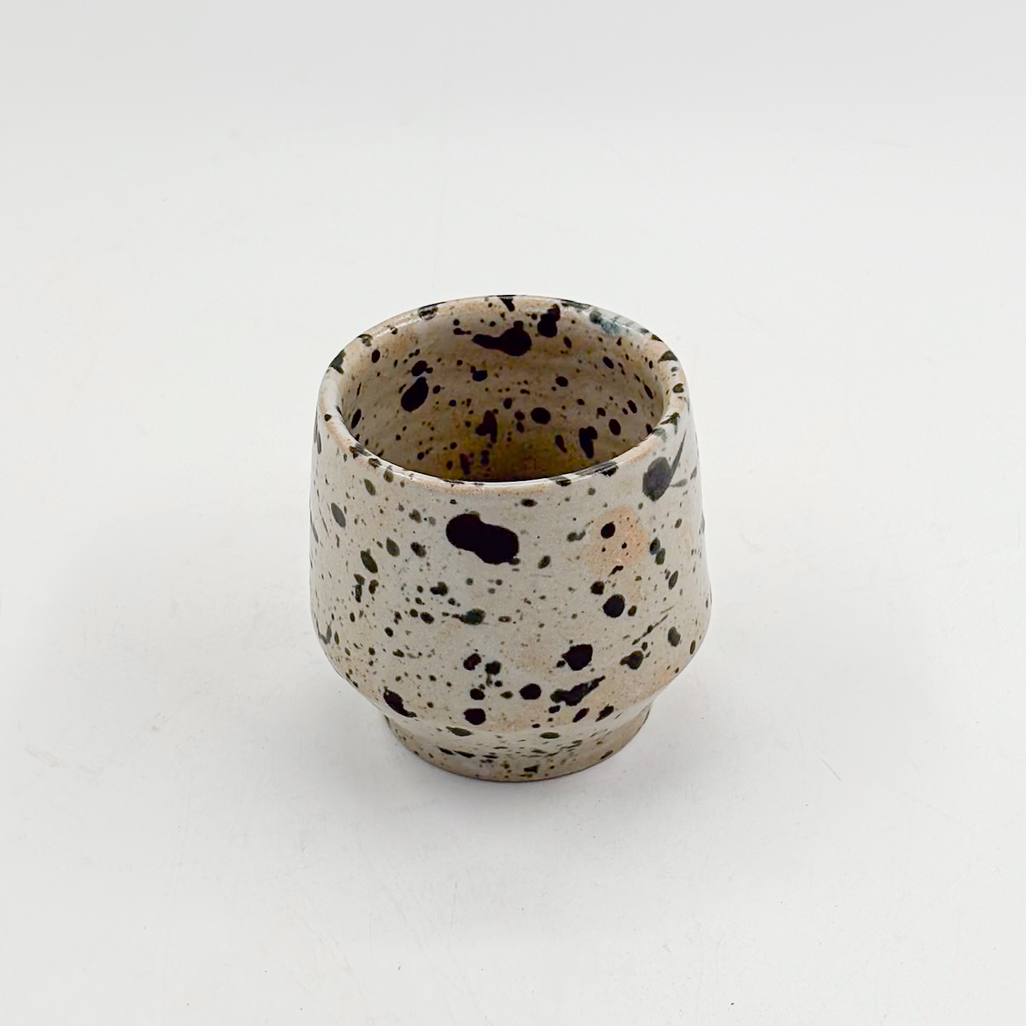 Vaso Angular 8oz-Blanco Jaspeado Negro