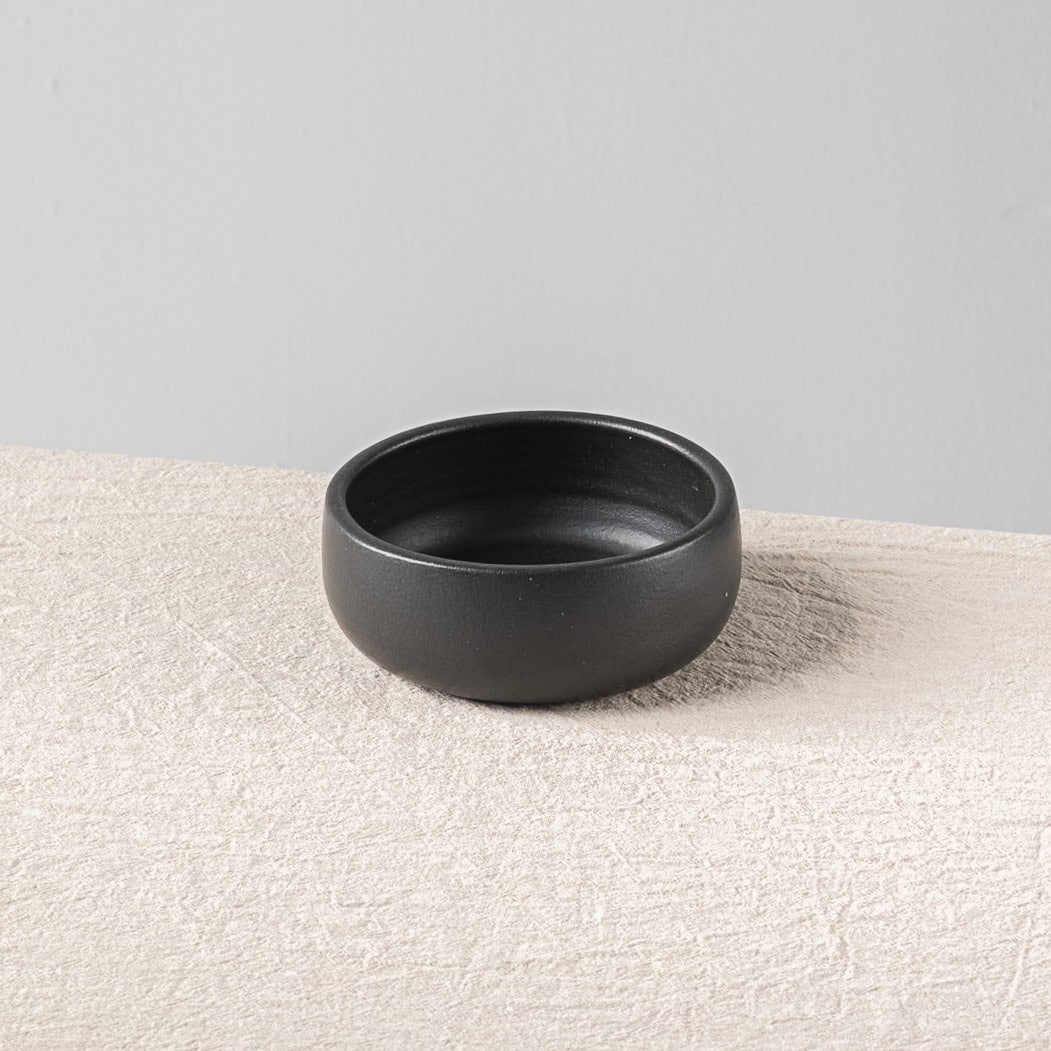 Tazón Boleado 16x6cm-Negro Mate