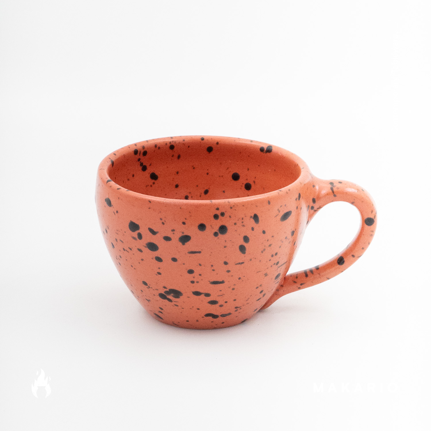 Taza latte 12oz-Rosa Tangerine Jaspeado Negro