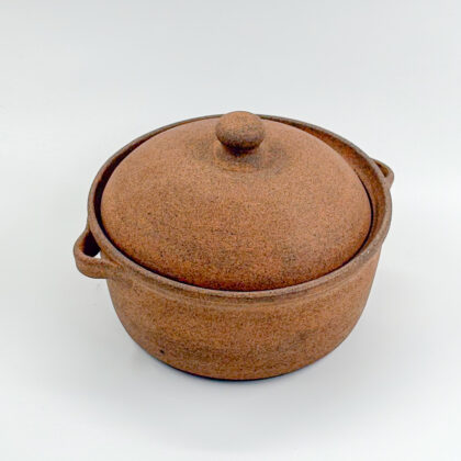 Olla con Tapa 20x10cm-Barro