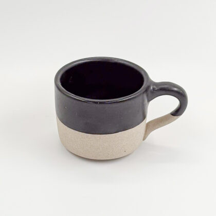 Taza Recta 10oz-Negro Mate Mitad Pasta Natural