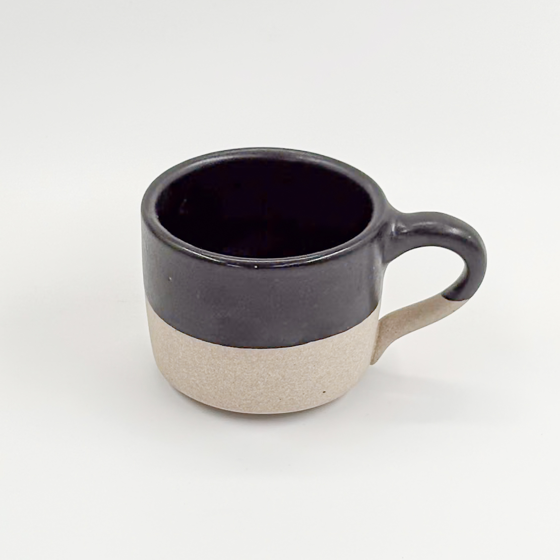 Taza Recta 10oz-Negro Mate Mitad Pasta Natural