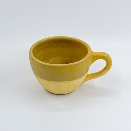 Taza Latte 14oz-Amarillo Mate mitad Engobe Amarillo