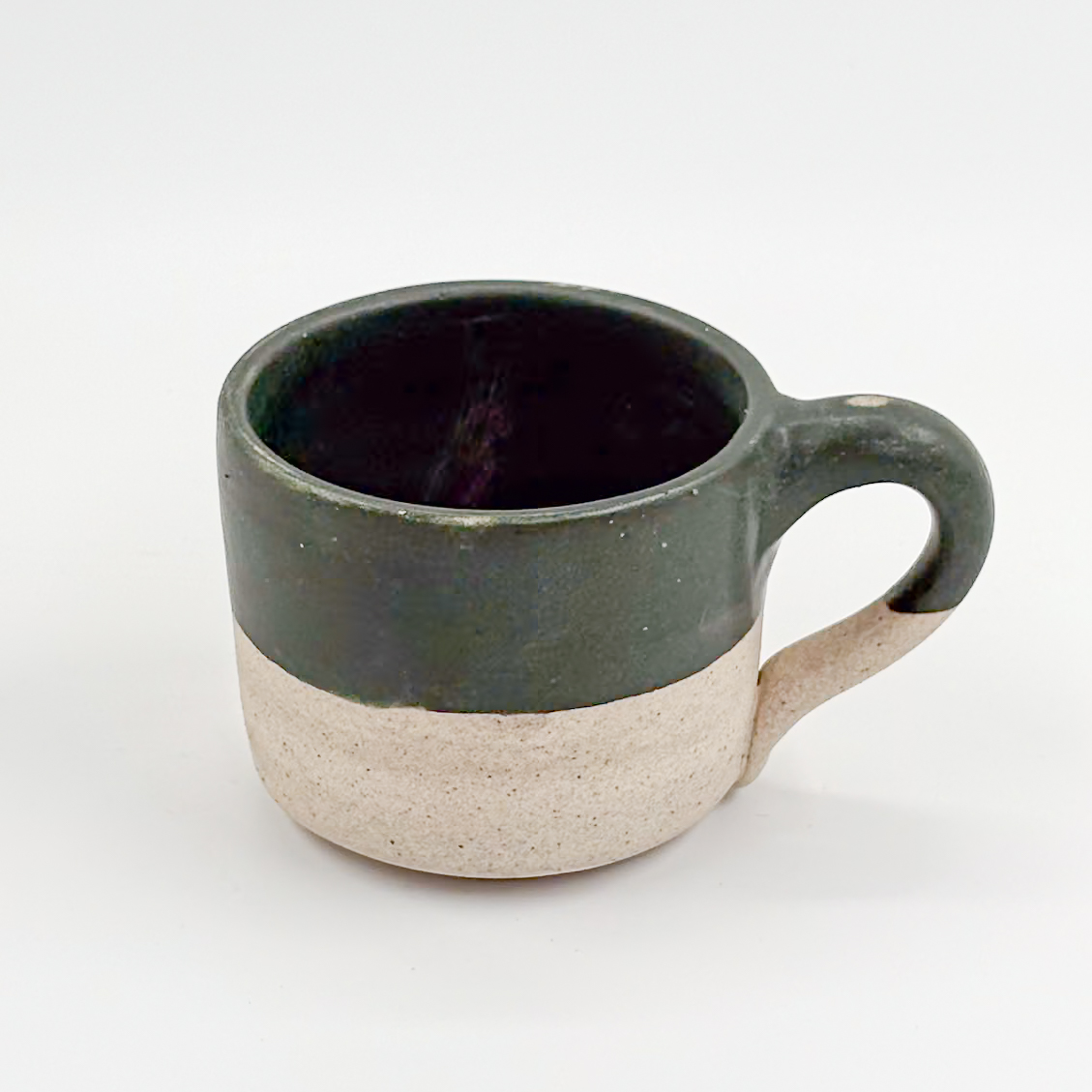 Taza Recta 4oz-Verde Mate mitad Pasta Natural