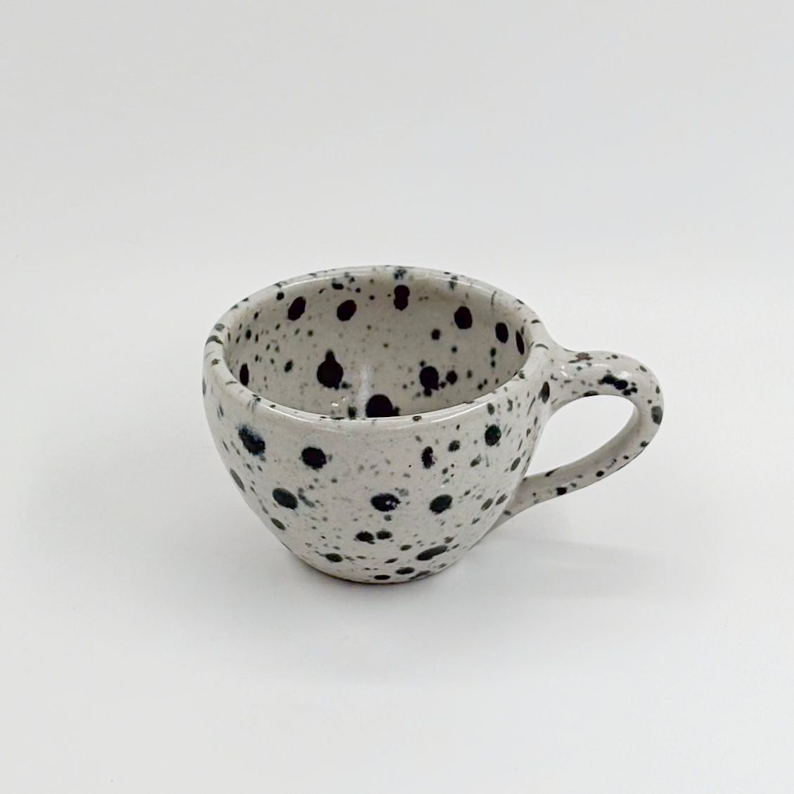 Taza Latte 10oz-Blanco Jaspeado Negro