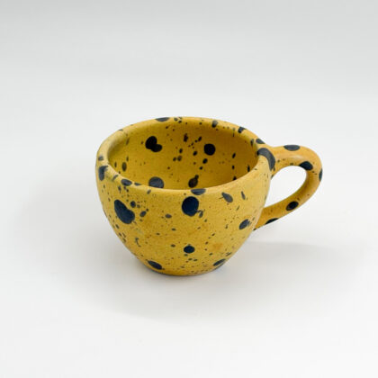 Taza Latte 10oz-Amarillo Jaspeado Negro