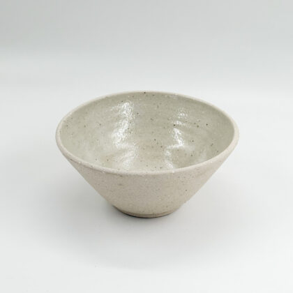 Tazon Conico con Pata 19x10cm-Arcilla Interior Natural Brillante