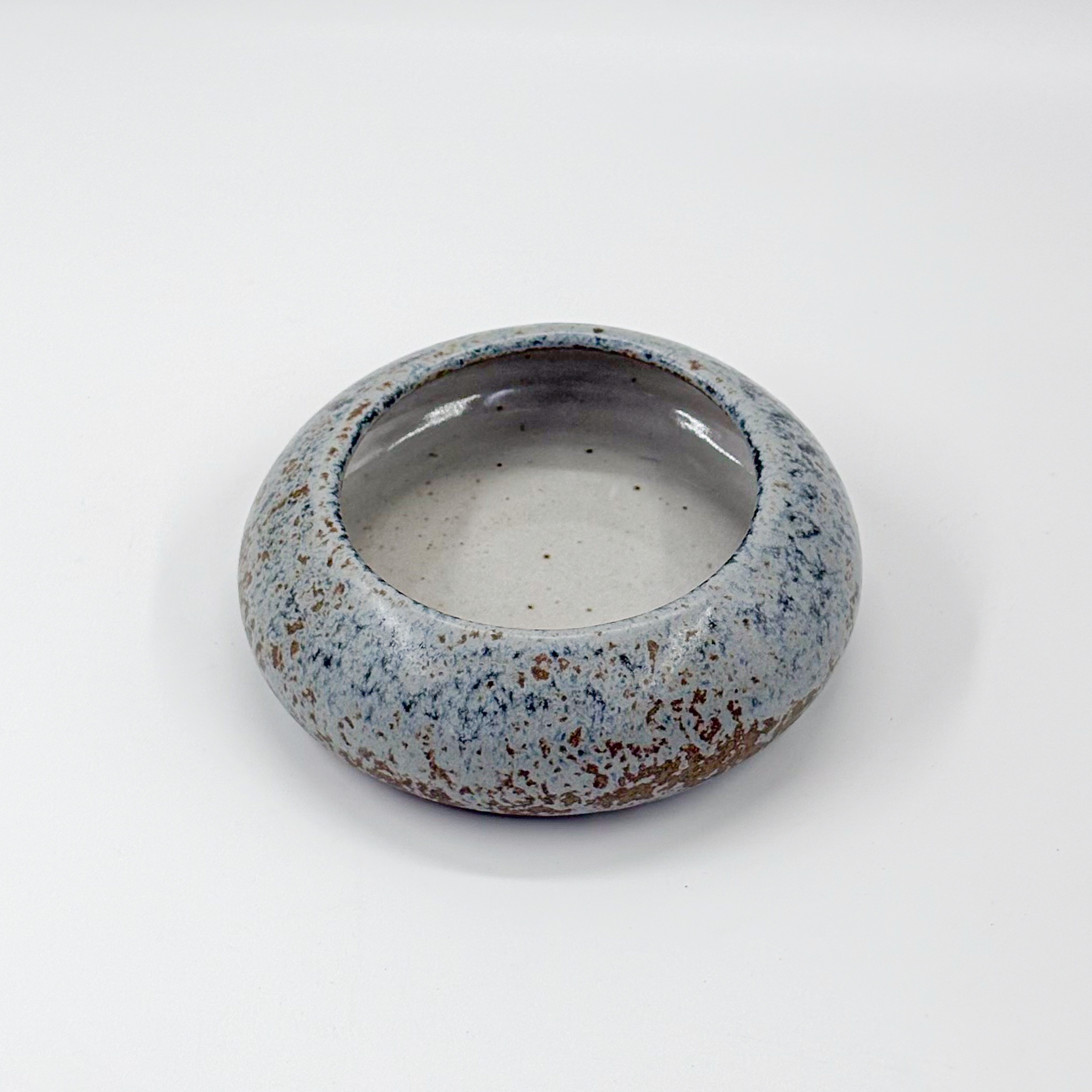 Plato Borde Curvo 14x4cm-Azul Mineral