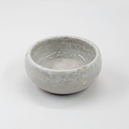 Ramequin Borde Curvo 10x5cm-Blanco Satin con Textura