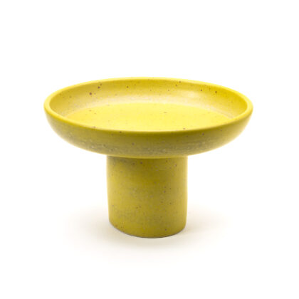 Plato Pedestal 22x14cm-Amarillo Mate