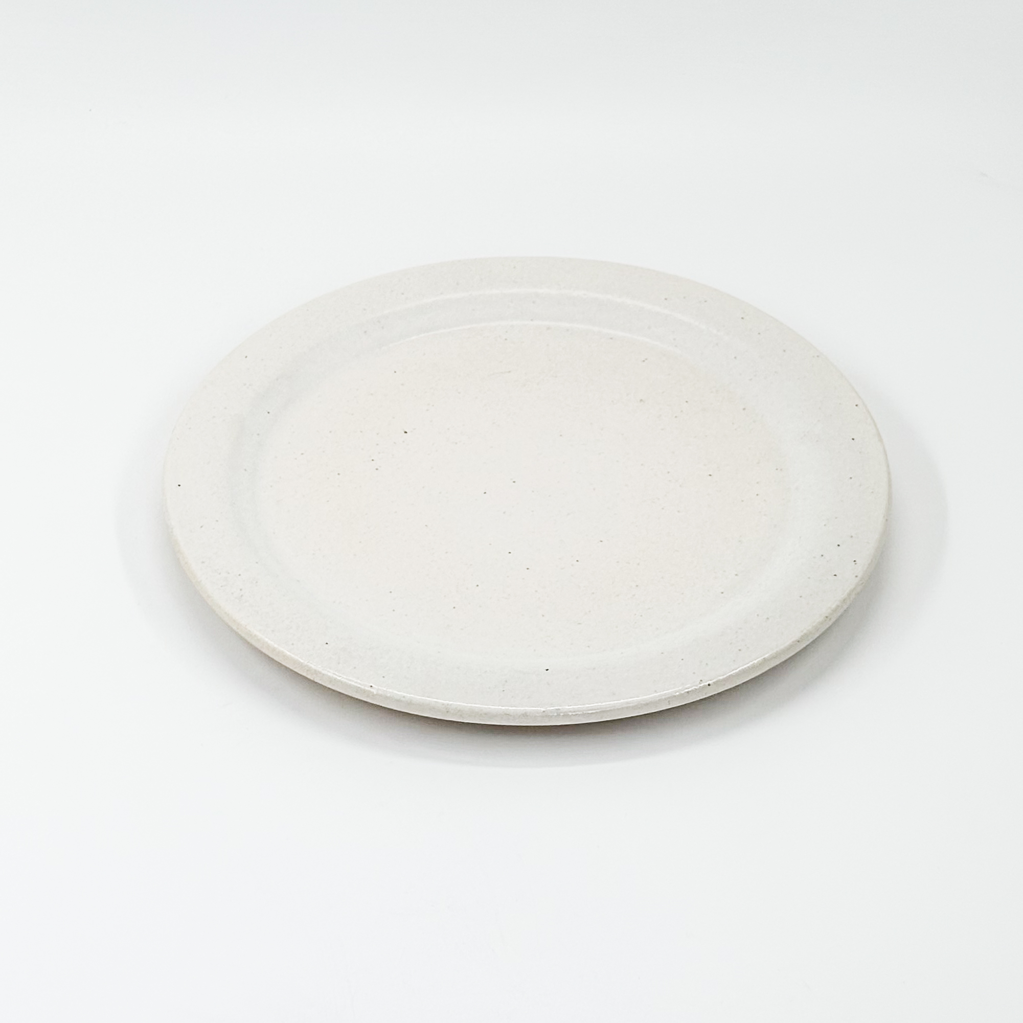 Plato Plano con Borde 23cm-Blanco Semi Brillante