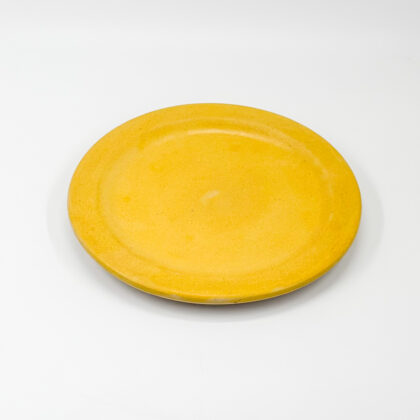 Plato Plano con Borde 23cm-Amarillo Mate
