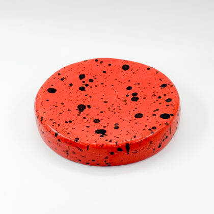 Plato Piedra 25x5cm-Rosa Jaspeado Negro