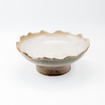 Plato Pedestal Borde Irregular 28x11cm-Arena