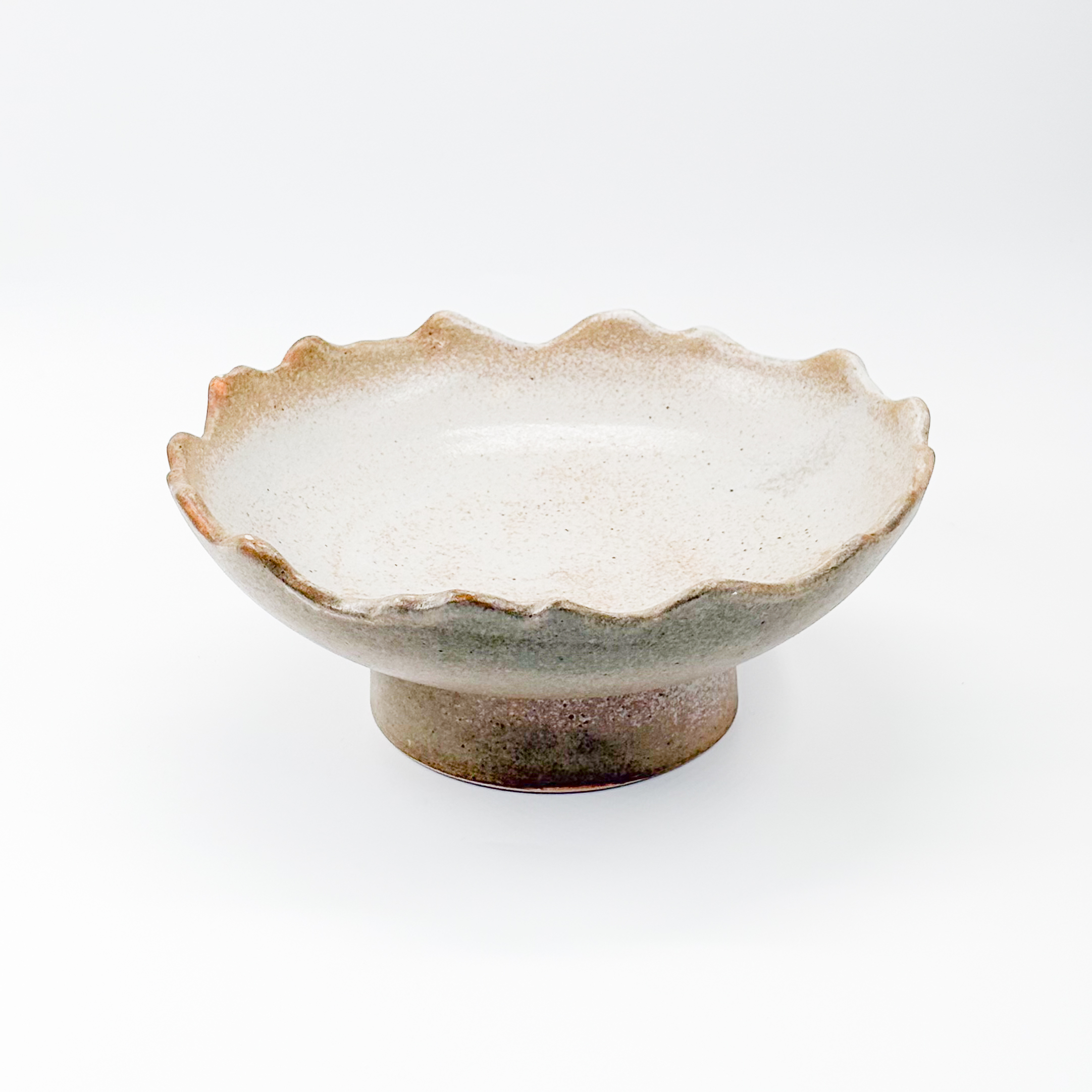 Plato Pedestal Borde Irregular 28x11cm-Arena