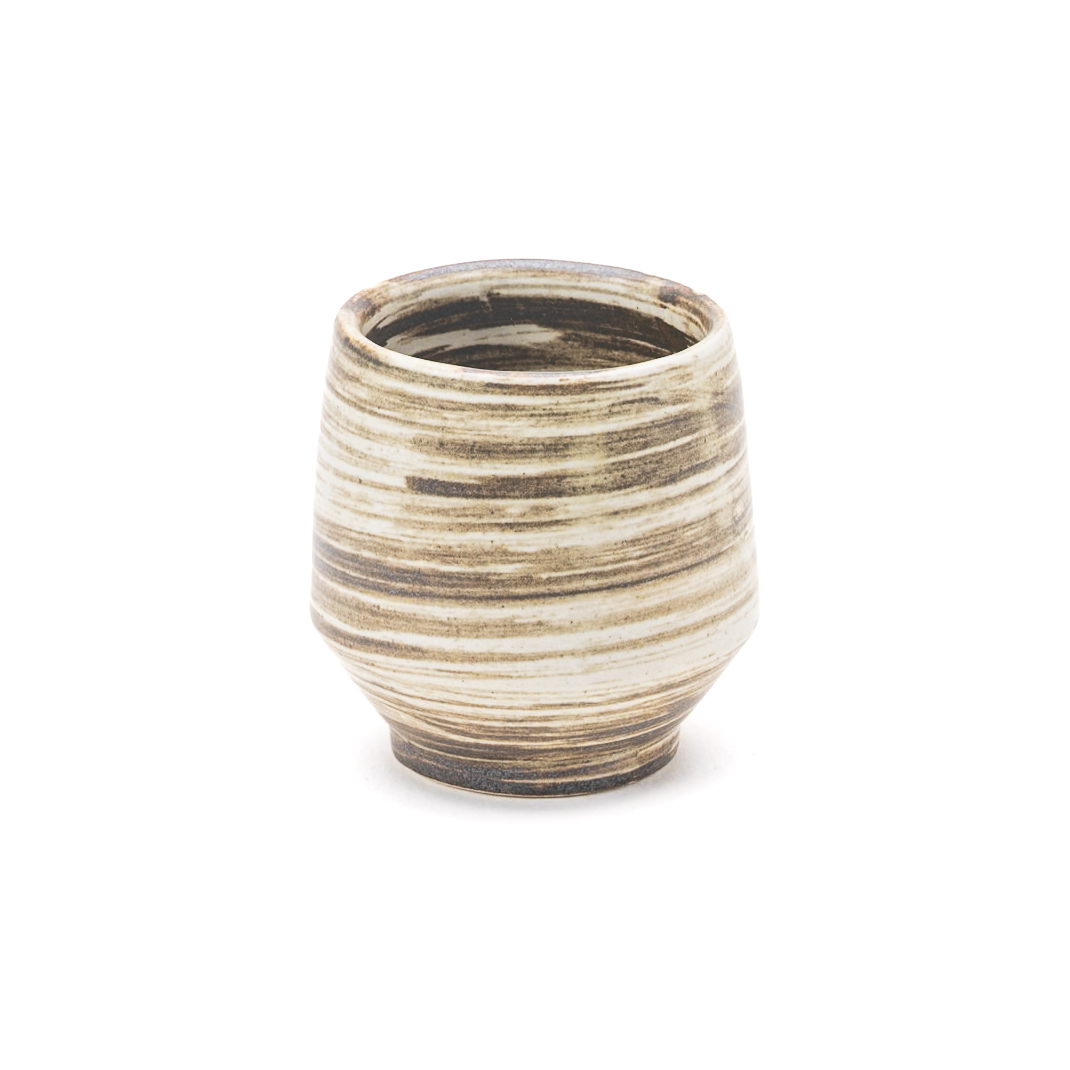 Vaso Angular 10oz-Cortado Blanco y Café