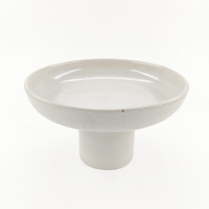 Plato Pedestal 27x16cm-Blanco Semi Brillante