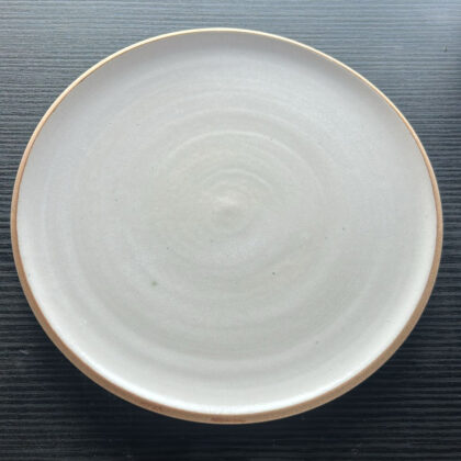 Plato Plano 27cm-Pasta con Oxido interior Blanco Satin
