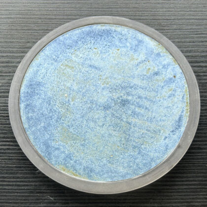 Plato Plano con Cenefa 23cm-Azul Mineral Orilla Negro Lumbre