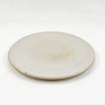 Plato Plano 22cm-Pasta con Oxido y Blanco Semi Brillante
