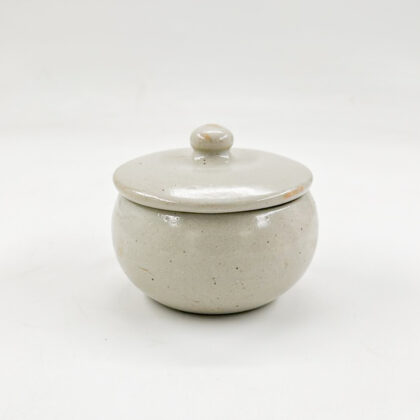 Frasco con Tapa 8x5cm-Blanco Semi Brillante