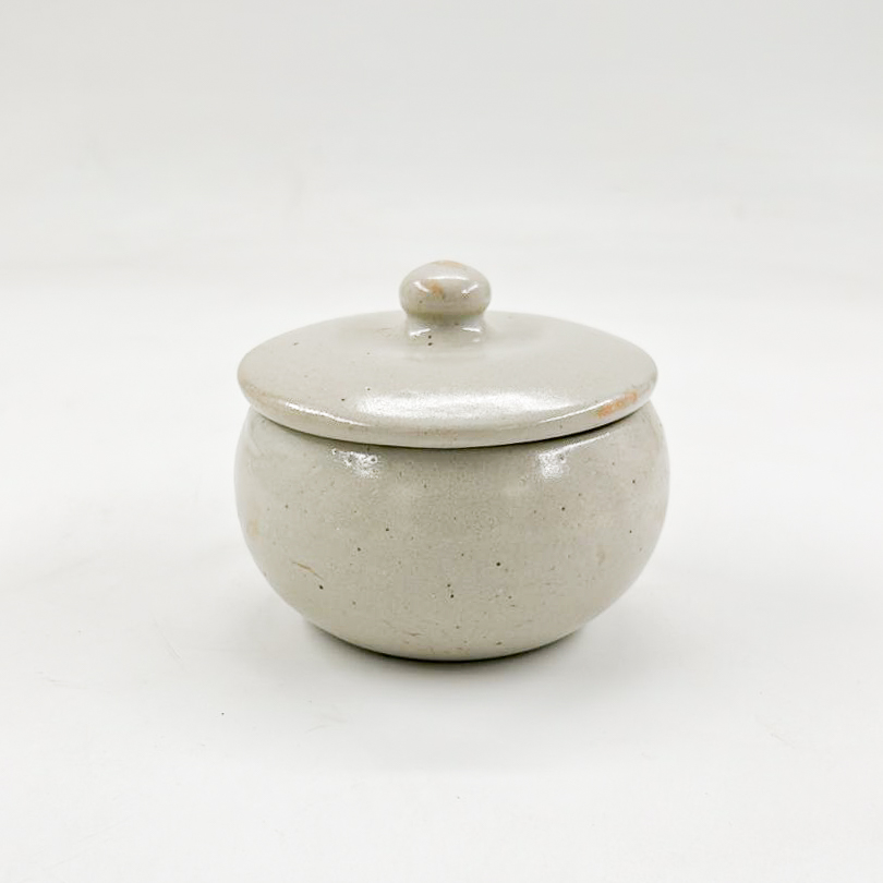 Frasco con Tapa 8x5cm-Blanco Semi Brillante