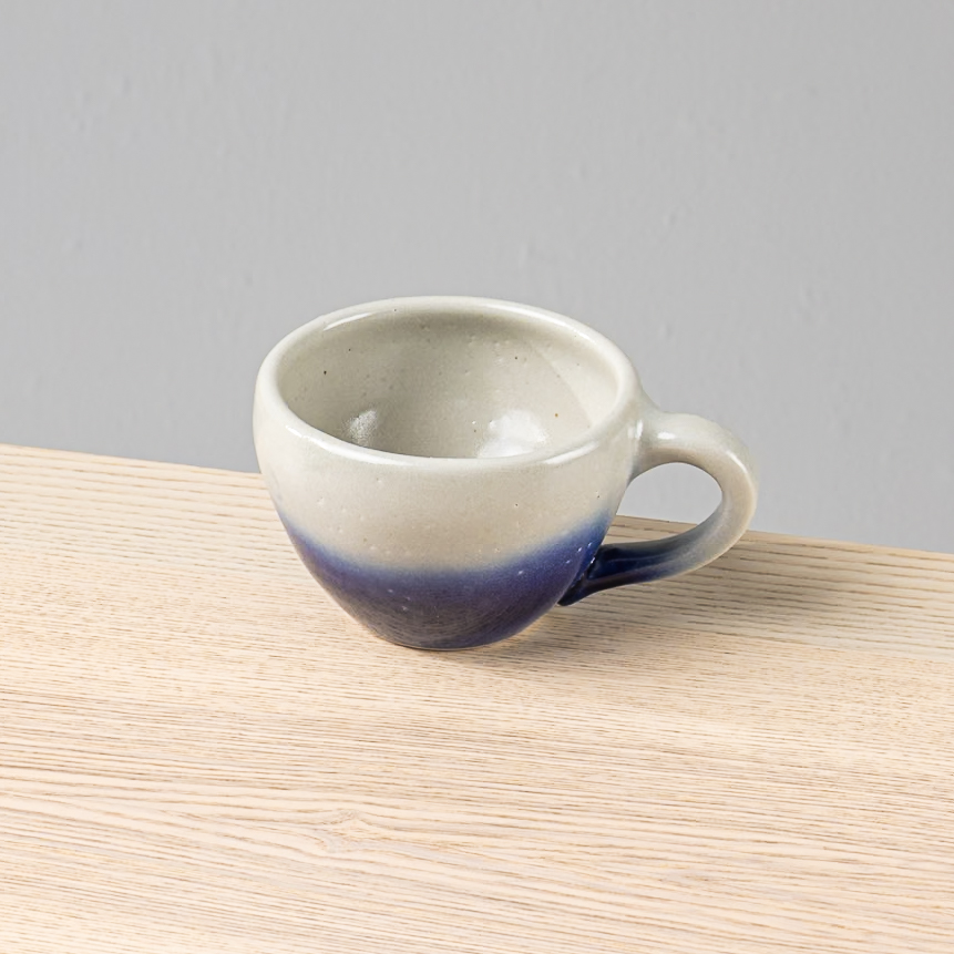 Taza Latte 12oz-Blanco Degrado Azul