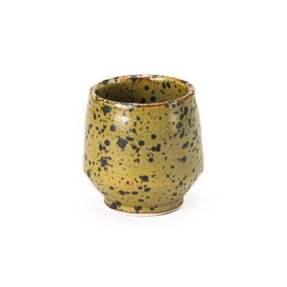 Vaso Angular 12oz-Amarillo Oxido Jaspeado Negro
