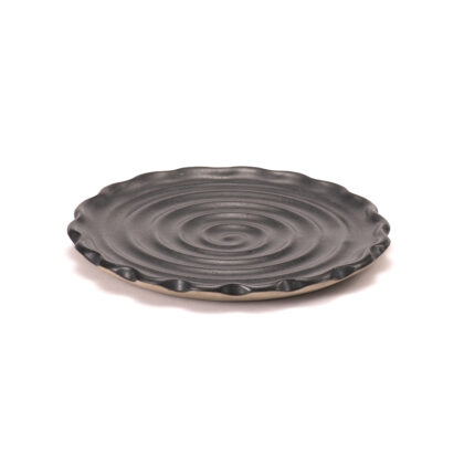 Plato Plano con Olanes 19cm-Negro mate