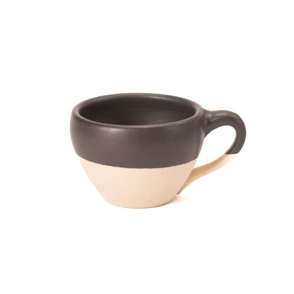 Taza Latte 12oz-Negro Mate mitad Pasta Natural