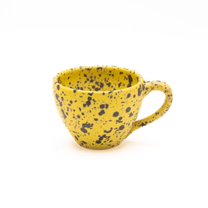 Taza Latte 10oz-Amarillo Jaspeado Negro