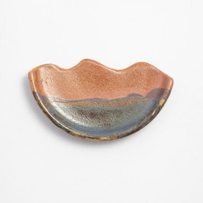 Platito Paisaje de la Baja 13cm-Azul y Rojo Oxido
