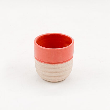 Vaso Boleado Rayado 10oz-Rosa Mate