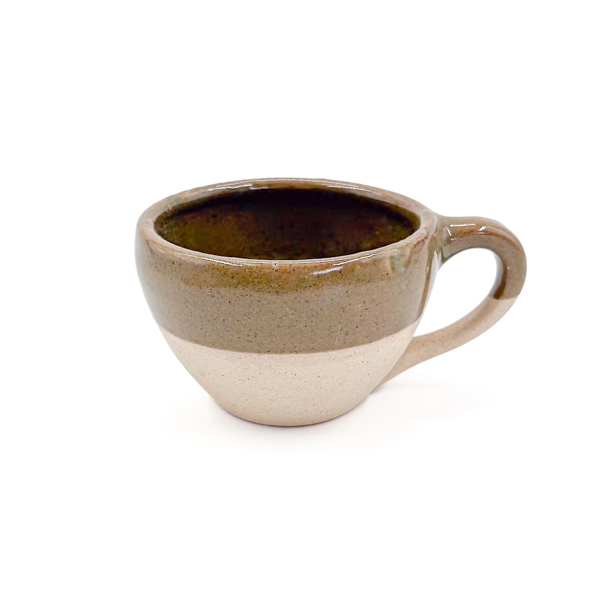 Taza Latte 12oz-Pasta Natural Mitad Cafe Oxido