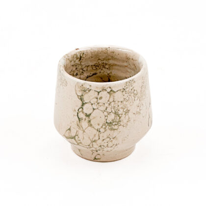 Vaso Angular 10oz-Blanco Burbuja Verde
