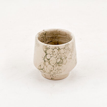 Vaso Angular 8oz-Blanco Burbuja Verde