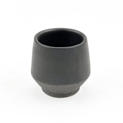 Vaso Angular 12oz-Negro Mate y Engobe Negro