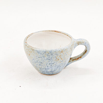 Taza Latte 12oz-Azul Mineral interior Blanco Semi Brillante