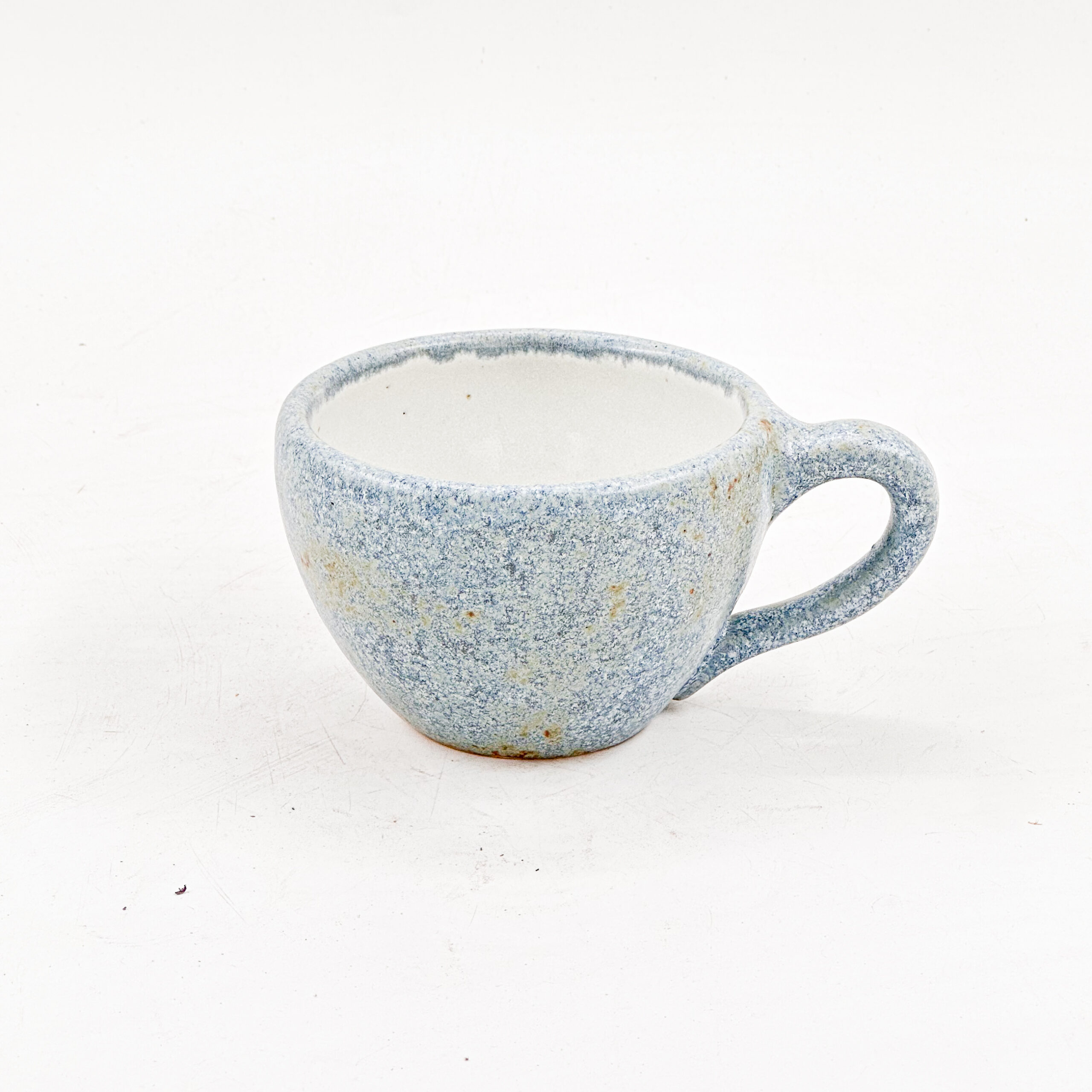 Taza Latte 8oz-Azul Mineral interior Blanco Semi Brillante