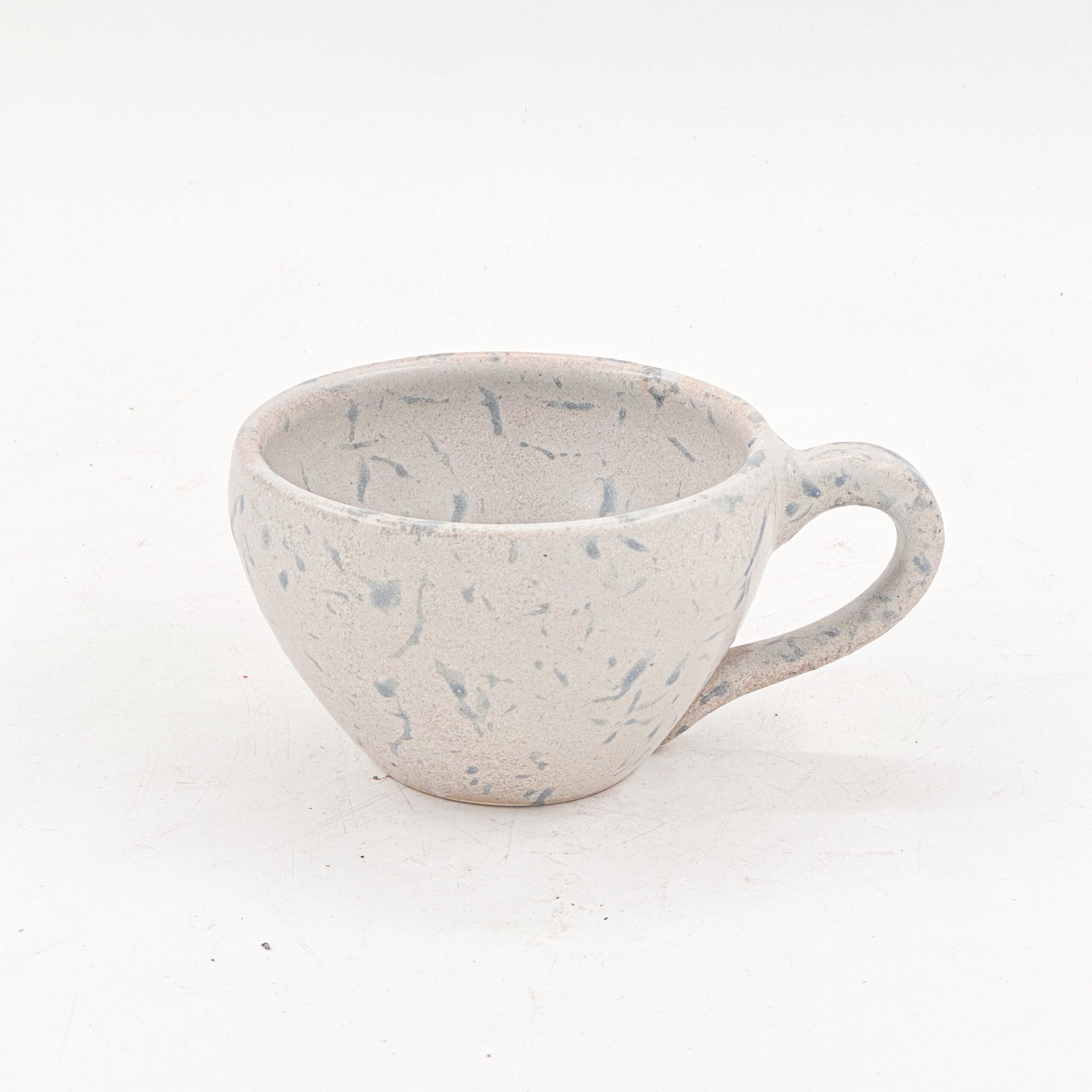 Taza Latte 12oz-Gris con Manchas Azules