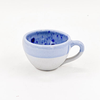 Taza Latte 12oz-Pasta Azul interior Jaspeado Azul Brillante