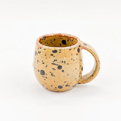 Taza Oval 10oz-Amarillo Oxido Jaspeado Negro