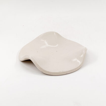 Plato Ondulado 23cm-Blanco Semi Brillante