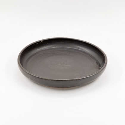 Plato con Relieve 28cm-Negro Mate
