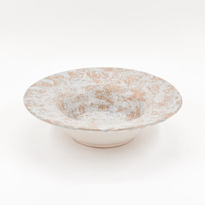 Plato Bocina 28cm-Pasta Natural interior Azul Mineral