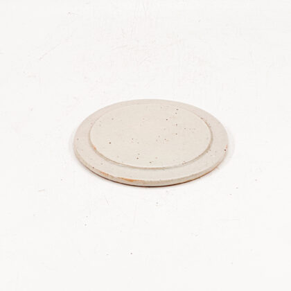 Plato Porta Vasos 13cm-Blanco Semi Brillante