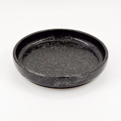 Plato Hondo 24x7cm-Negro Lumbre y Negro Mate