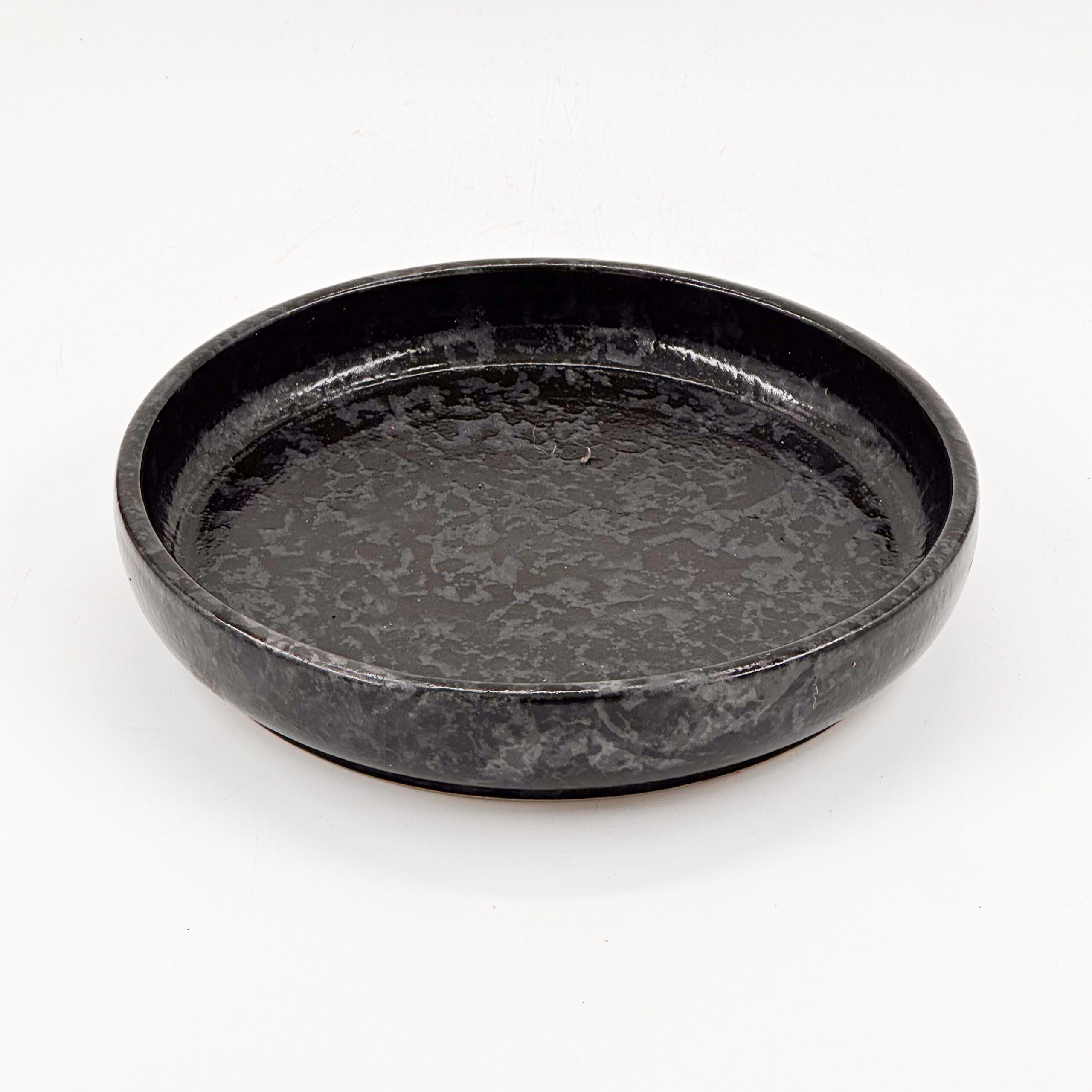 Plato Hondo 24x7cm-Negro Lumbre y Negro Mate